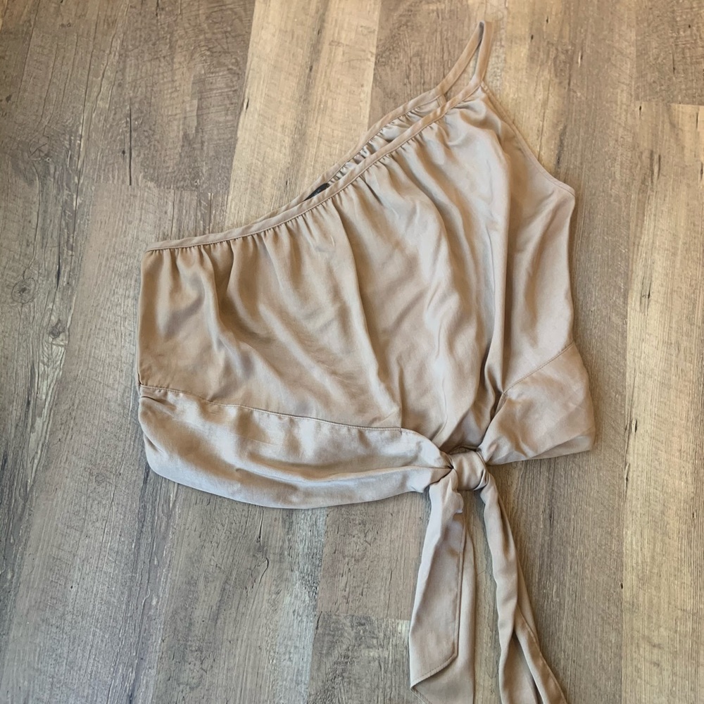 Banana Republic silky one shoulder top